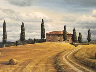 Haymaking,Pienza Hill, Tuscany